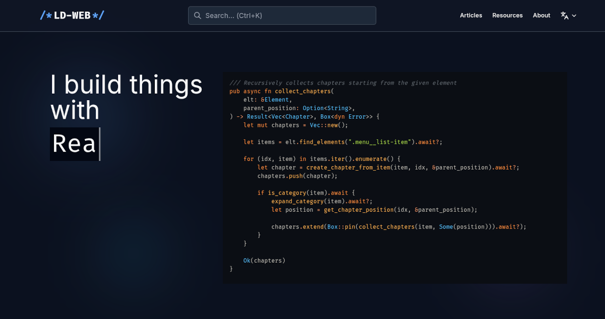 LD-WEB - Articles and resources, Symfony, Astro, Rust, Next.js, PHP...
